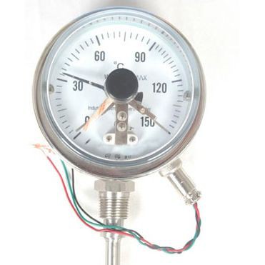 Bimetall hőmérő elektromos érintkezőkkel